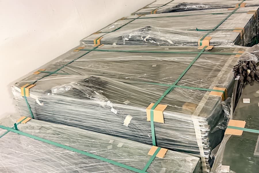 Palette mit Glas-Glas-PV Modulen Wuxi EVO New Energy Tech